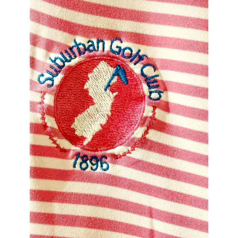 Peter Millar Pink/White Summer Comfort Competition Stripe Polo Size XL 🏌️‍♂️🩷⛳ - Picture 7 of 16